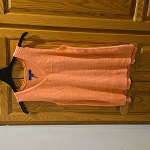 Orange Sleeveless Knit Top